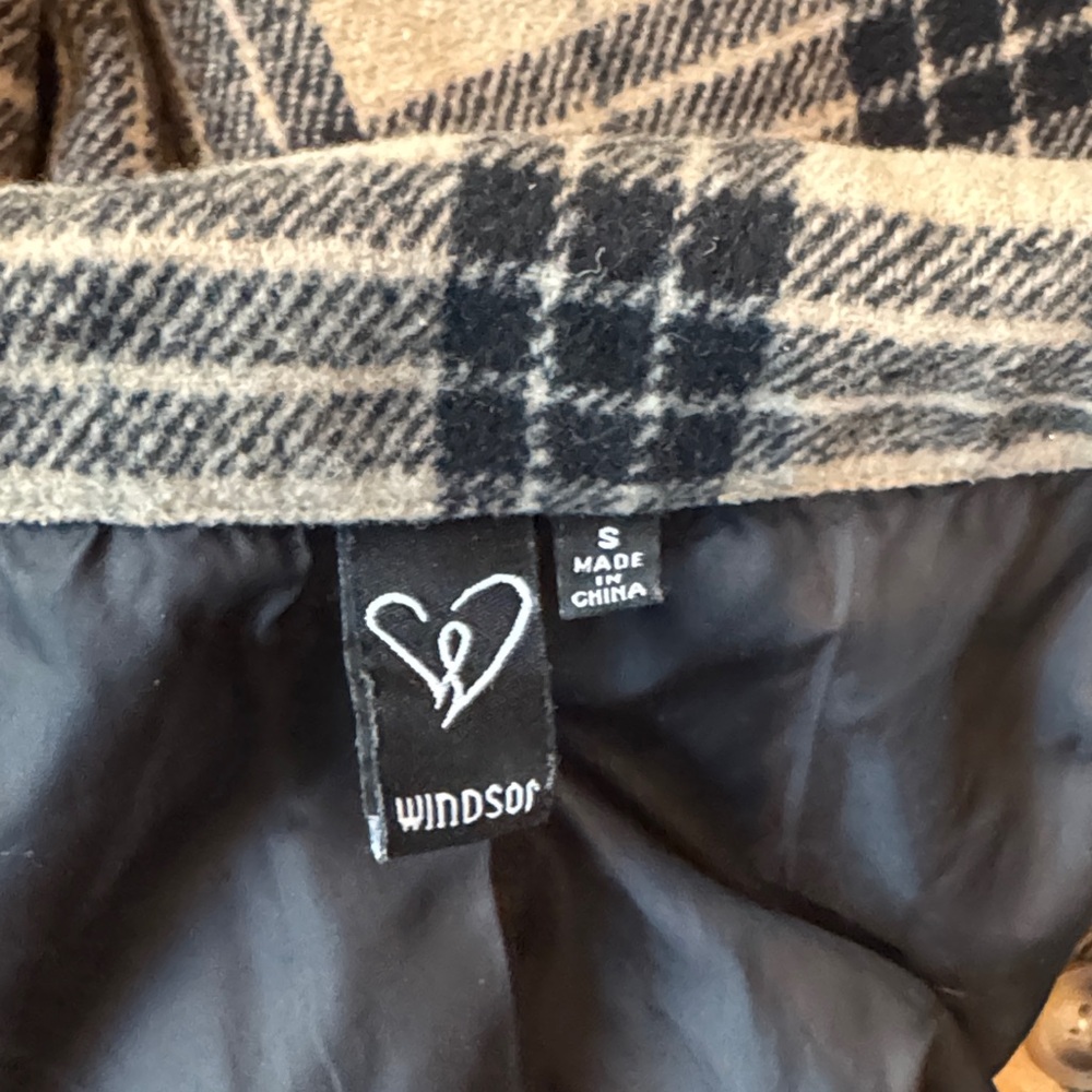 Windsor Men's Checkered Shirt Jacket - Black and Cream - Picture 2 of 4